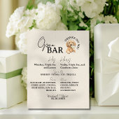 Signe De Table Un chien Mariage Couple Signature Boire Open Bar