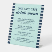 Signe De Table Un Dernier Cast Nautical Navy Bachelor Drink Menu (Recto)
