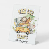 Signe De Table Un garçon sauvage anniversaire animaux safari (Recto)