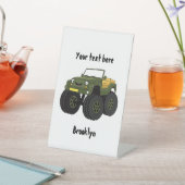 Signe De Table Un Green Monster truck (In SItu)