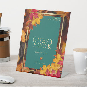 Signe De Table Un Imaginaire Turquoise et Automne Gold Rustic Wed