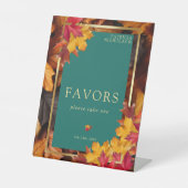 Signe De Table Un Imaginaire Turquoise et Automne Gold Rustique M (Recto)