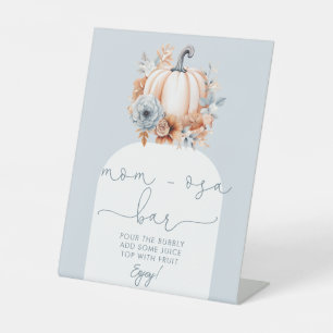 Signe De Table Un Petit Baby shower Automne Citrouille Maman-Osa