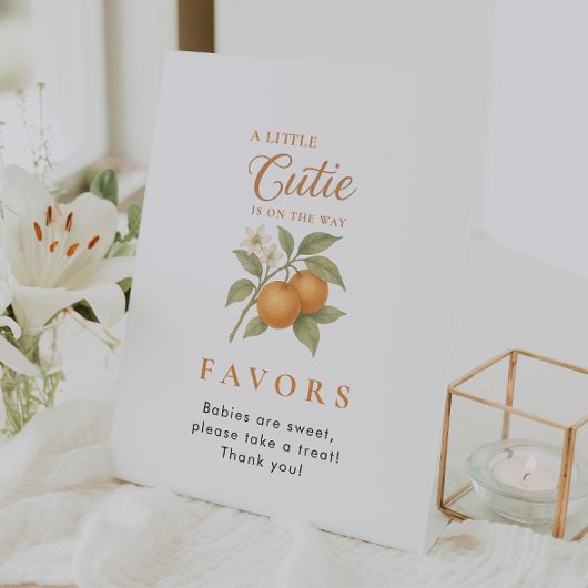 Signe De Table Un Petit Baby shower Citrus Cutie Favoriser Table