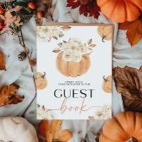 Un petit Baby shower d'automne Citrouille Signet d