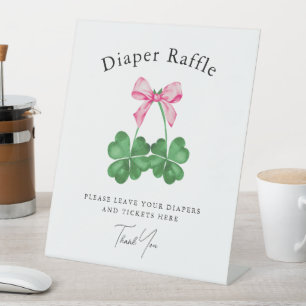 Signe De Table Un Petit Charme Chanceux Shamrock Diaper Raffle