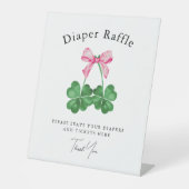 Signe De Table Un Petit Charme Chanceux Shamrock Diaper Raffle (Recto)