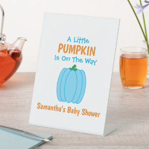 Signe De Table Un Petit Citrouille Est En Route