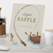 Signe De Table Un Petit Pêcheur Aquarelle Script Diaper Raffin (In SItu)