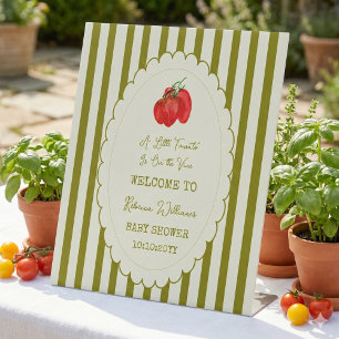 Signe De Table Un petit tomate est sur la vigne Bienvenue à la ba