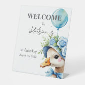Signe De Table Un sot goose Boy Anniversaire (Recto)