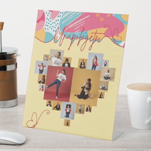 Signe De Table Unapologetic Personalized Feminine Photo Collage (In SItu)