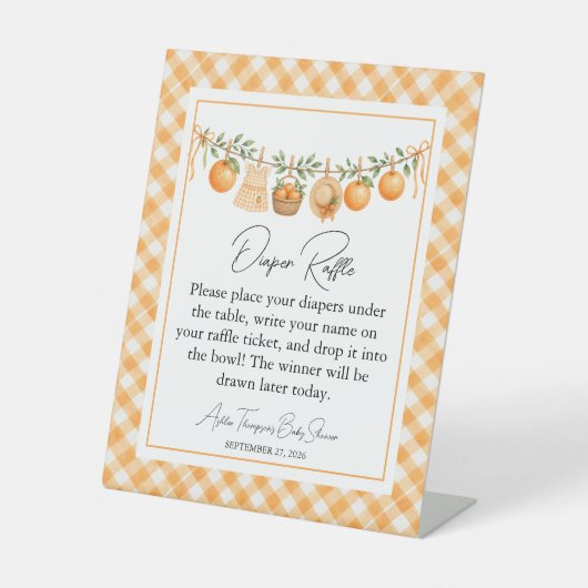 Signe De Table Une Baby Shower pour un Petit Bout (Recto)