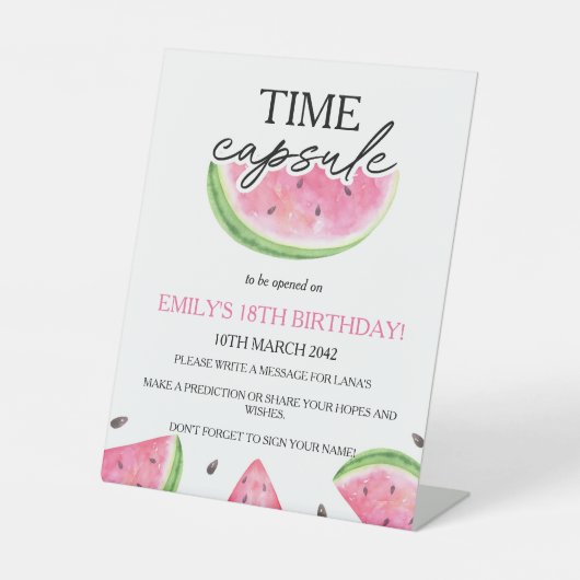 Signe De Table Une Capsule Melon Watermelon Time Capsule (Recto)
