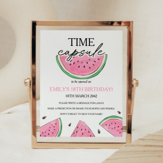 Signe De Table Une Capsule Melon Watermelon Time Capsule