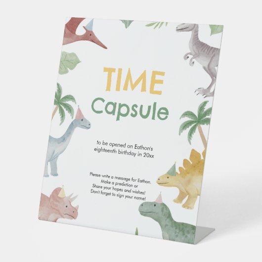 Signe De Table Une capsule temporelle d'anniversaire pour un garç (Recto)