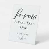 Signe De Table Une Typographie Noire Simple Prendre Un Mariage Fa (Recto)