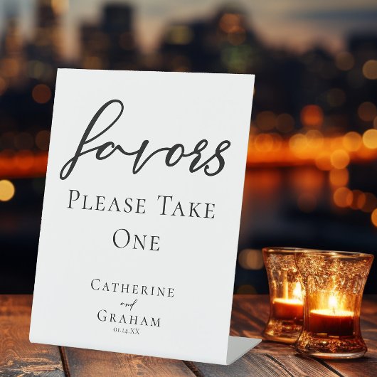 Signe De Table Une Typographie Noire Simple Prendre Un Mariage Fa