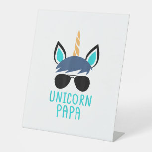 Signe De Table Unicorn Papa T-Shirt Drôle Fête des pères cadeau