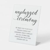 Signe De Table Unplugged Ceremony Elegant Script Mariage (Recto)