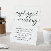 Signe De Table Unplugged Ceremony Elegant Script Mariage (In SItu)