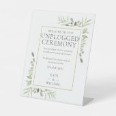 Signe De Table Unplugged Ceremony Greenery Mariage (Recto)