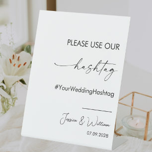 Signe De Table Utilisez Notre Hashtag Mariage Capturez L'Amour