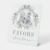 Signe De Table Vacances d'hiver doux Animaux artistiques Favorise (Recto)