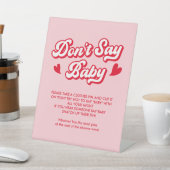 Signe De Table Valentine Baby Shower Don't Say Baby Game (In SItu)