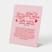 Signe De Table Valentine Baby Shower Late Night Diapers Game (Recto)