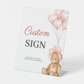 Signe De Table Valentine Baby Shower Pedestal Custom (Recto)