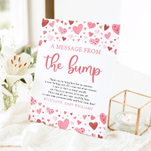 Signe De Table Valentine Un Message Du Baby shower Bump Signal