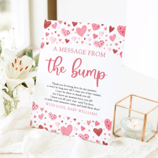 Signe De Table Valentine Un Message Du Baby shower Bump Signal