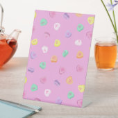 Signe De Table Valentines Day Candy Hearts Motif (In SItu)