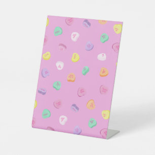 Signe De Table Valentines Day Candy Hearts Motif