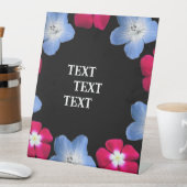 Signe De Table variété Fleur noire et rose (In SItu)