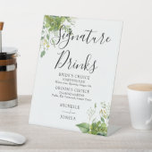 Signe De Table Végétal Floral Mariage Signature Boissons (In SItu)