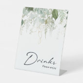 Signe De Table Végétation moderne et Baby shower d'or Boissons (Recto)