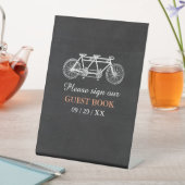 Signe De Table Vélo Tandem Sur Mariage Chalkboard (In SItu)