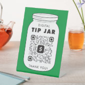 Signe De Table Venmo ou Cash App QR Code Tri (In SItu)