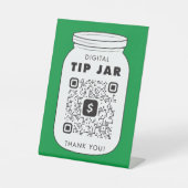 Signe De Table Venmo ou Cash App QR Code Tri (Recto)
