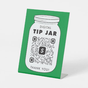 Signe De Table Venmo ou Cash App QR Code Tri