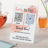 Signe De Table Venmo PayPal Business Pay (In SItu)