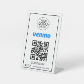 Signe De Table Venmo QR Code Paiement Ajouter Logo Médias sociaux (Recto)