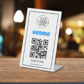 Signe De Table Venmo QR Code Paiement Ajouter Logo sans contact
