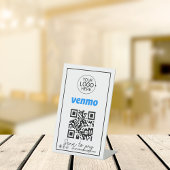 Signe De Table Venmo QR Code paiement Logo Script de paiement Méd
