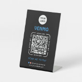 Signe De Table Venmo QR Code Payment | Scan to Pay Business Logo (Recto)