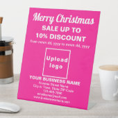 Signe De Table Vente de Noël d'affaires sur le cordon rose (In SItu)