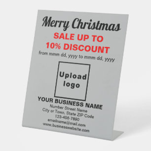 Signe De Table Vente de Noël Entreprise sur Enseigne sur Pied Gri