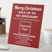 Signe De Table Vente de Noël Entreprise sur Enseigne sur Pied Rou (In SItu)